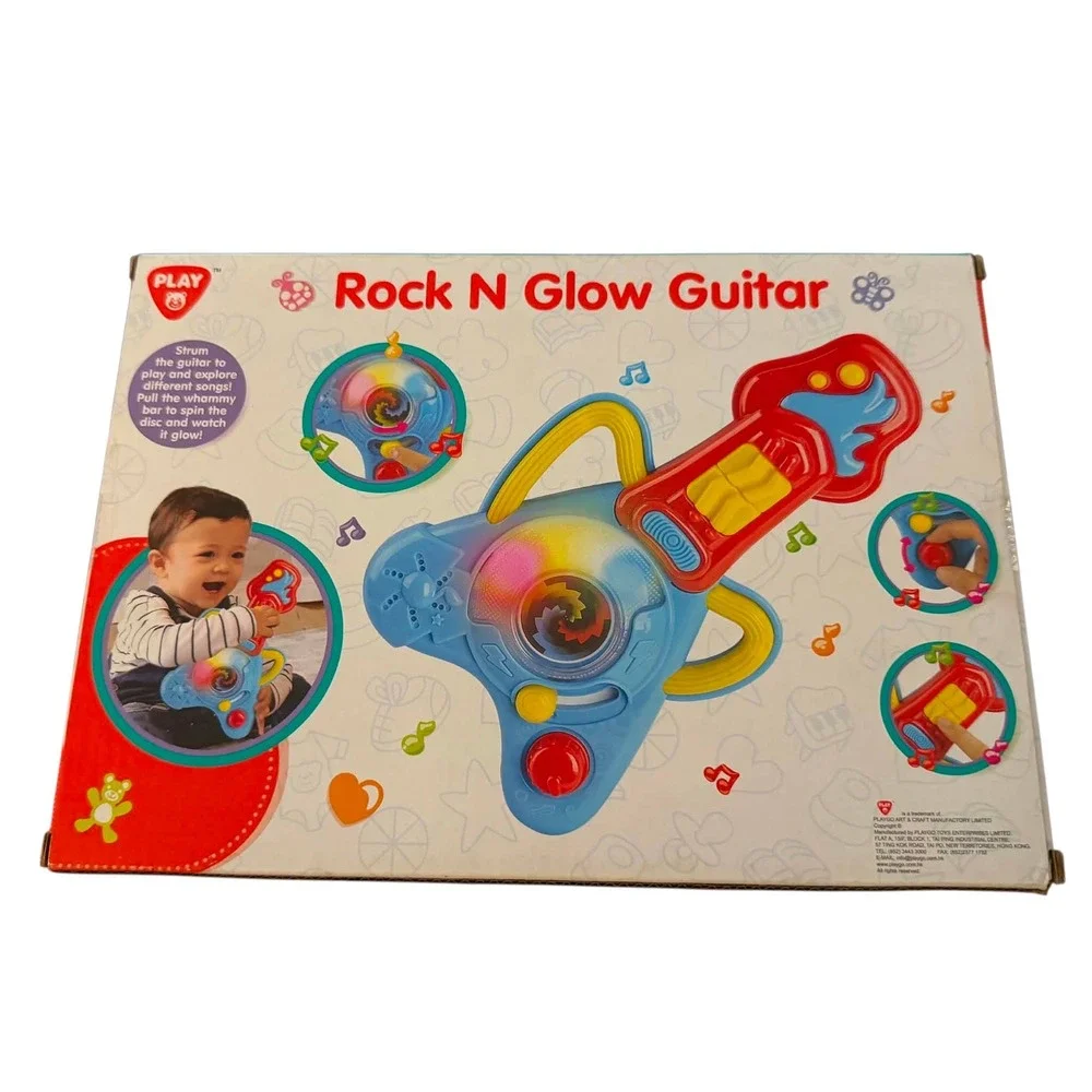 Playgo Rock N Glow Guitar Toddler Musical Light Up Toy 1346 Blue Red Yellow 12m+
